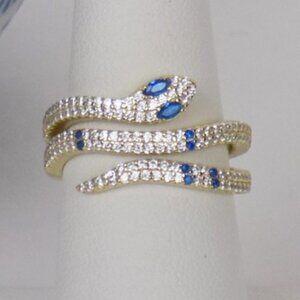 new! snake serpent reputation style ring pave gemstones ring statement ring